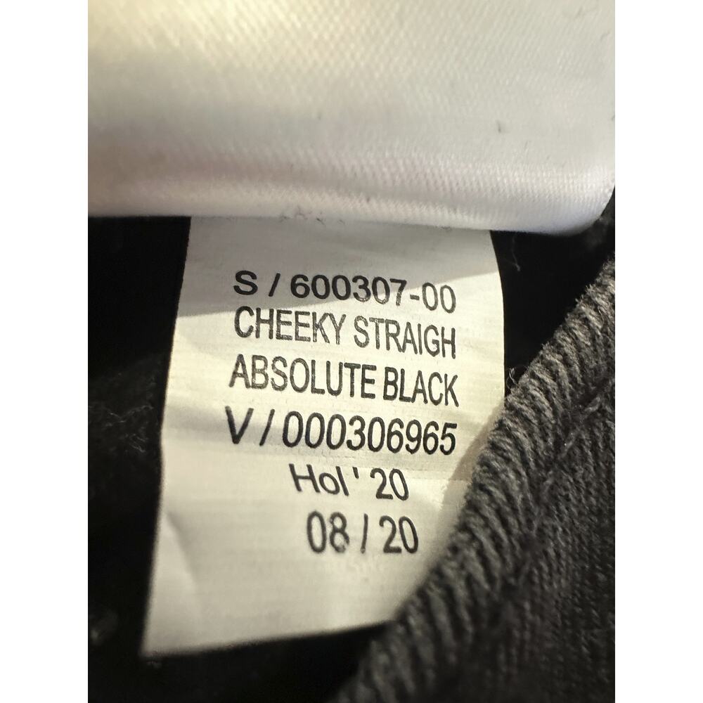 GAP High Rise Cheeky Straight Jeans Raw Ankle Absolute Black Size 29 8 Petite 8P - Picture 9 of 12